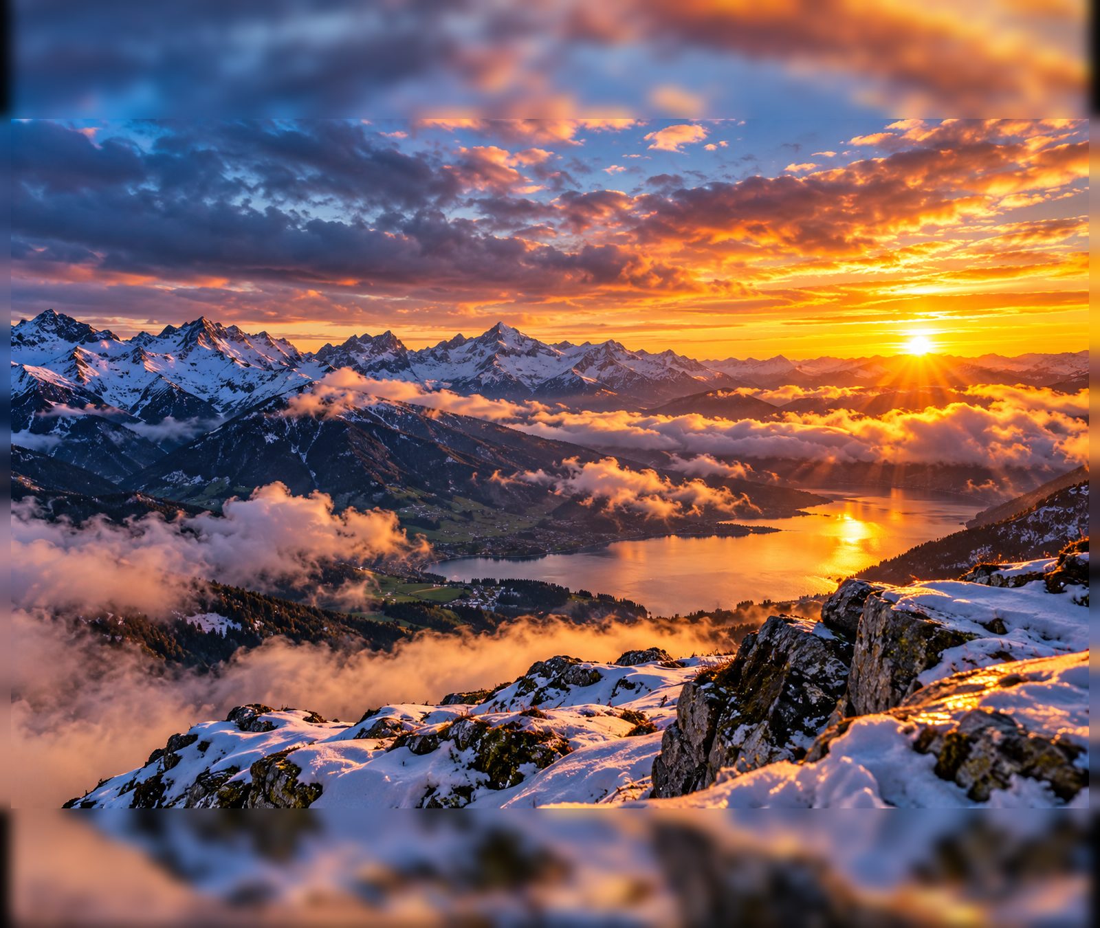 Spätsommerliche Landschaft in Deutschland unter wechselnden Wolken und warmem Abendlicht.